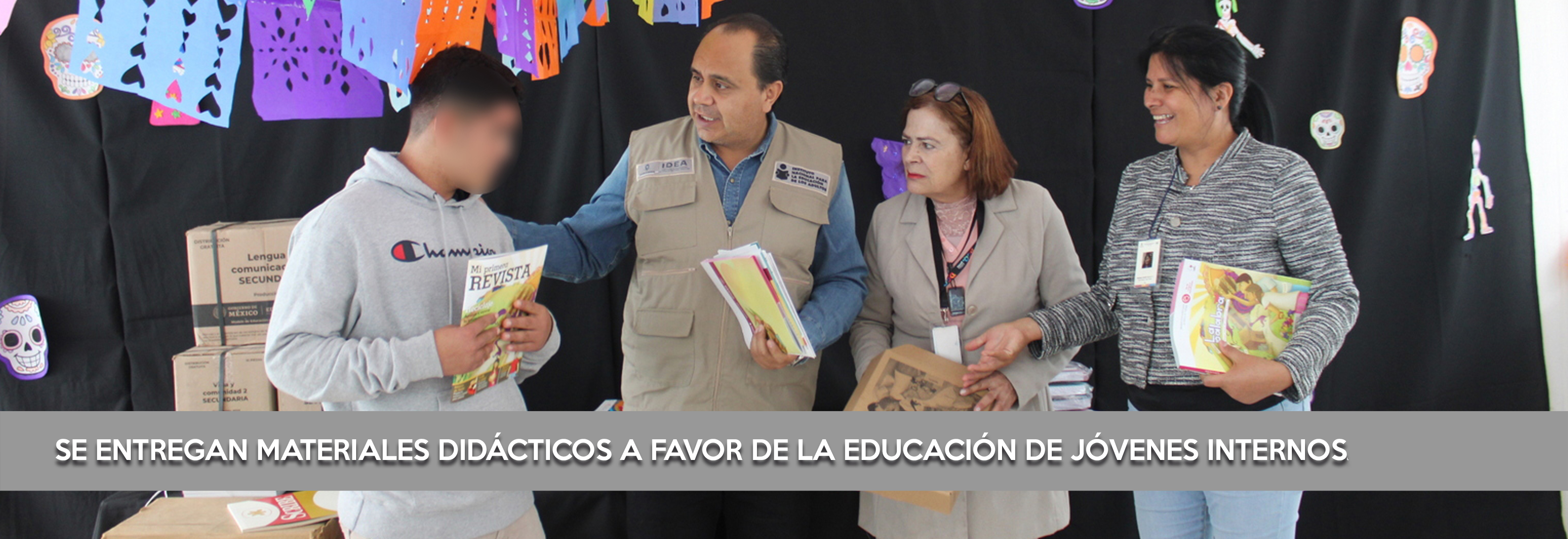 Se entregan materiales didácticos a favor de la educación de jóvenes internos